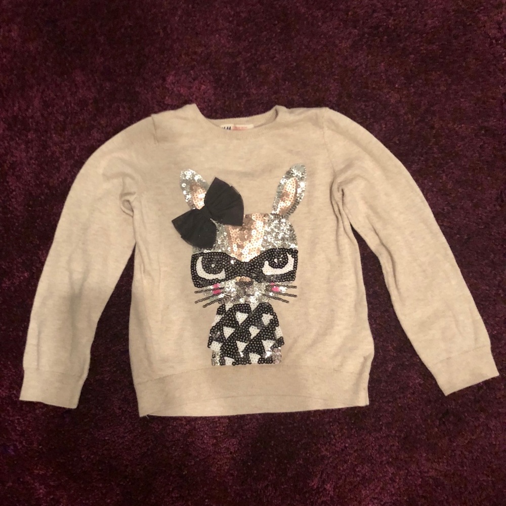 Little girls tan sweater